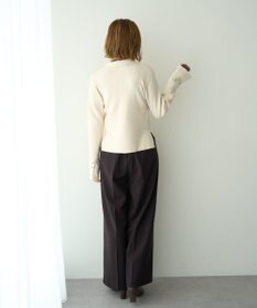 YECCA VECCA 金釦アクセントベルトワイドパンツ