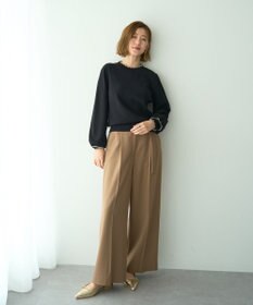 YECCA VECCA 金釦アクセントベルトワイドパンツ