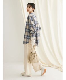 CRAFT STANDARD BOUTIQUE チェックバンドカラーサークルブラウス