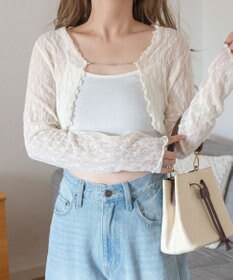 WEGO 【２点セット】アンサンブルレースカーデ