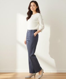 ANY SIS 褒めらレディストレッチ セミフレア テーパードパンツ