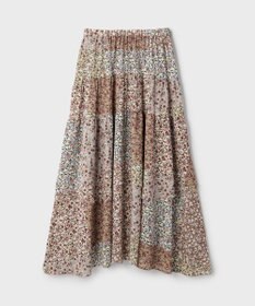 GRACE CONTINENTAL パッチワークプリントスカート