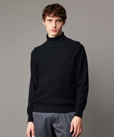 JOSEPH ABBOUD 【洗える/チクチクしない/3シーズン対応】SNOWY タートルネック ニット ブラック系