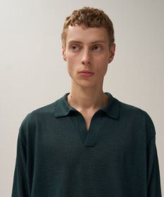 ATON RAMIE CASHMERE | スキッパーポロセーター - UNISEX