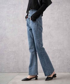 WEGO ハイウエストストレッチフレアデニムパンツ