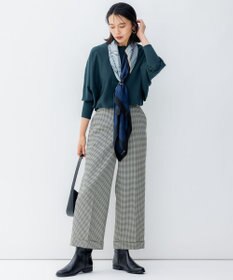 23区 S 【洗える】ガンクラブチェックストレッチ アンクル パンツ