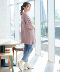 Tiaclasse L 【安田美沙子さん着用・洗える】ボリュームパフスリーブニットチュニック