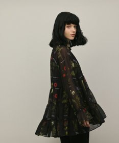 GRACE CONTINENTAL ボタニカルプリントチュニックトップ