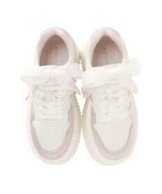 Maison de FLEUR レースリボン厚底スニーカー
