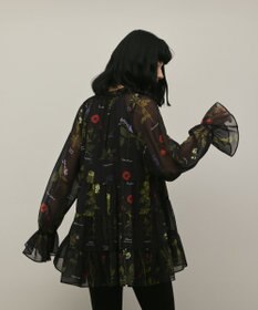 GRACE CONTINENTAL ボタニカルプリントチュニックトップ