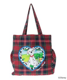 Green Parks １０１匹わんちゃん／チェック柄トートバッグ