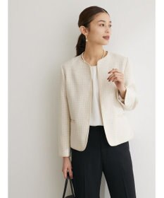 Green Parks ｅｆ－ｄｅ　ツィード風ノーカラージャケット