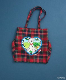 Green Parks １０１匹わんちゃん／チェック柄トートバッグ