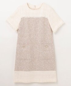 GRACE CONTINENTAL ツイードコンビミニワンピース