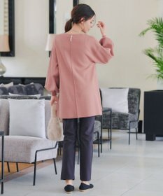 Tiaclasse L 【安田美沙子さん着用・洗える】ボリュームパフスリーブニットチュニック