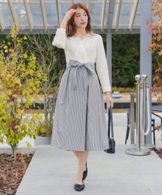 Tiaclasse カシュクールシャツワンピース