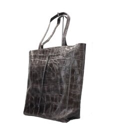 INTER-CHAUSSURES 【ANDREA CARDONE ITALI】ファスナー付き型押しレザートートバッグ