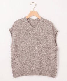 組曲 【WEB限定・前後着用可】コットンポリエステル杢プルオーバー ニット