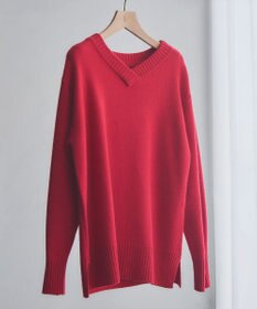 組曲 【WEB限定】ウールカシミヤミックスVネック ニット