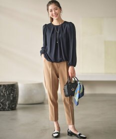 組曲 【美シルエット・ストレッチ・シワになりにくい】オシャクロス テーパードパンツ