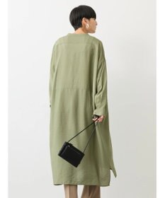 AMERICAN HOLIC 接触冷感バンドカラー切替シャツワンピース