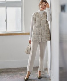 23区 【セットアップ対応】トリアセダブルジョーゼット パンツ