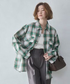 WEGO 【ユニセックス着用ITEM/SMLサイズ展開】オンブレチェックシャツ（LS）