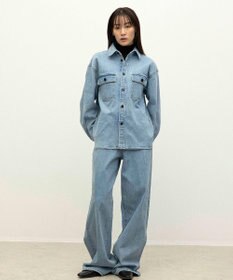 NAVE 【ReNAVE　洗える】ストレッチデニム シャツ