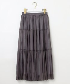 ANY SIS 【洗える】シアーワッシャーティアード スカート