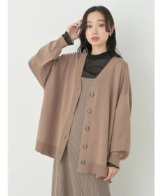 earth music&ecology サイドスリットルーズＶネックカーディガン
