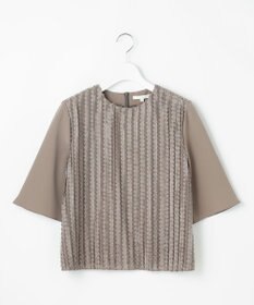 自由区 【セットアップ対応・洗える】フリンジジャガード ブラウス