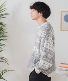 WEGO ベロアモール総柄プルオーバー