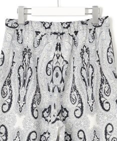 23区 【洗える】Rattiドローイングペイズリープリント ワイド パンツ