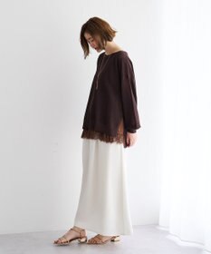 YECCA VECCA サテンフレアスカート