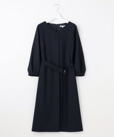 自由区 S 【洗える】ウールミックスストレッチツイル ワンピース