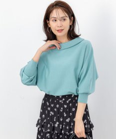 組曲 S 【加藤ローサさん着用 / 前後着用可】スムースストレッチロールネック ニット