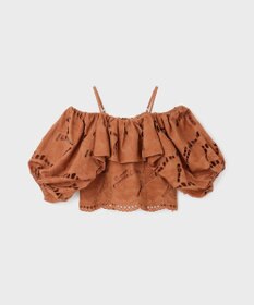 GRACE CONTINENTAL カットワークオフショルトップ