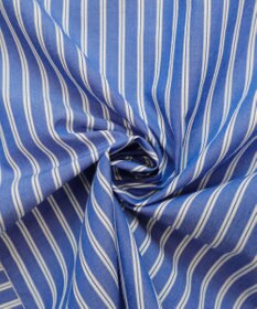 Tiaclasse L 【洗える】リボンスリーブストライプチュニックブラウス