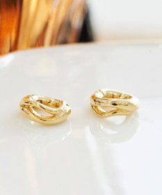 Phoebe ウェーブスナップイヤリング ゴールド