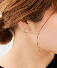 Phoebe ウェーブスナップイヤリング ゴールド