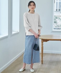 ANY L フロントスリットデニムスカート