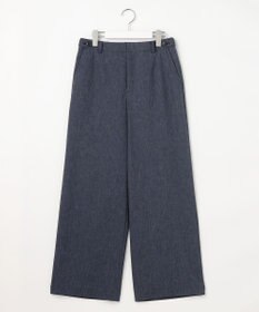 J.PRESS LADIES S リネンバイオシャンブレー ワイド パンツ