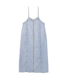 earth music&ecology ダブルジップデニムキャミワンピース