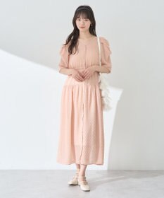 earth music&ecology ドットドビーシアー羽織ワンピース