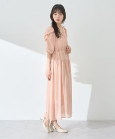 earth music&ecology ドットドビーシアー羽織ワンピース