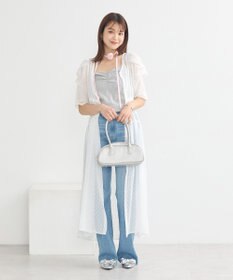 earth music&ecology ドットドビーシアー羽織ワンピース