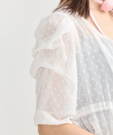 earth music&ecology ドットドビーシアー羽織ワンピース