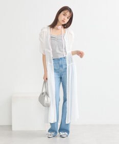 earth music&ecology ドットドビーシアー羽織ワンピース