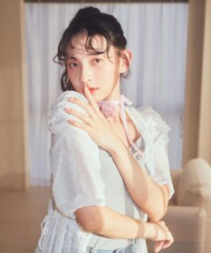 earth music&ecology ドットドビーシアー羽織ワンピース