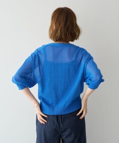 YECCA VECCA シアーニットVネックカーディガン